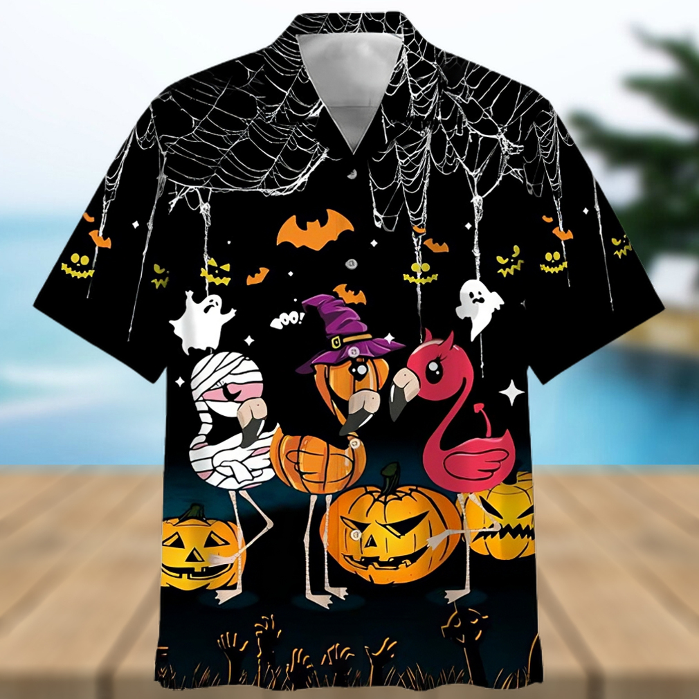 Flamingo Halloween Hawaiian Shirt - Limotees