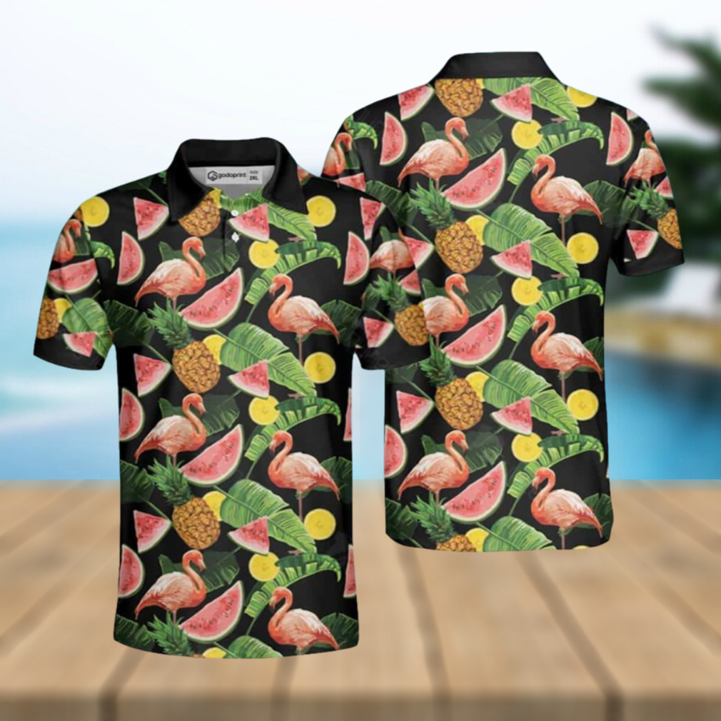 Flamingo Hawaiian Shirt Tropical Fruit Beach Gift For Friend - Limotees