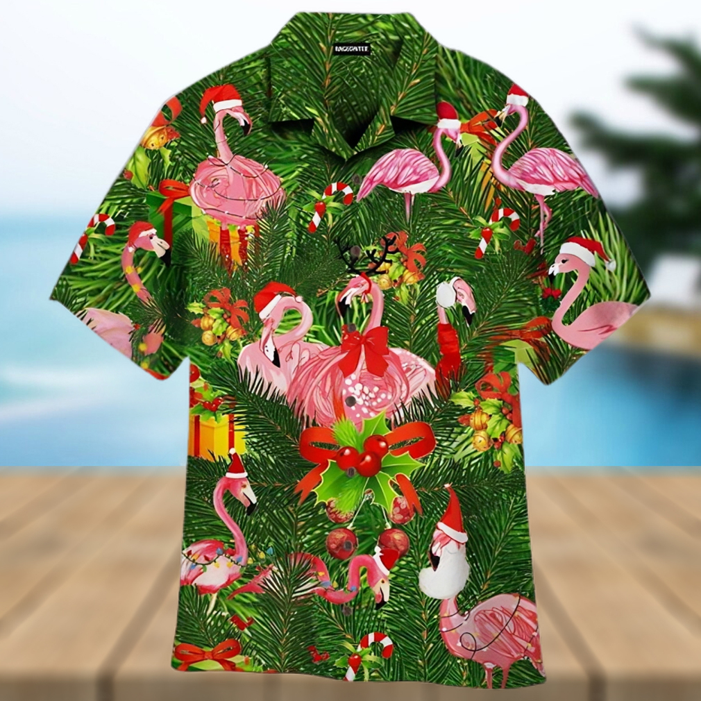 Flamingo Merry Christmas Hawaiian Shirt - Limotees