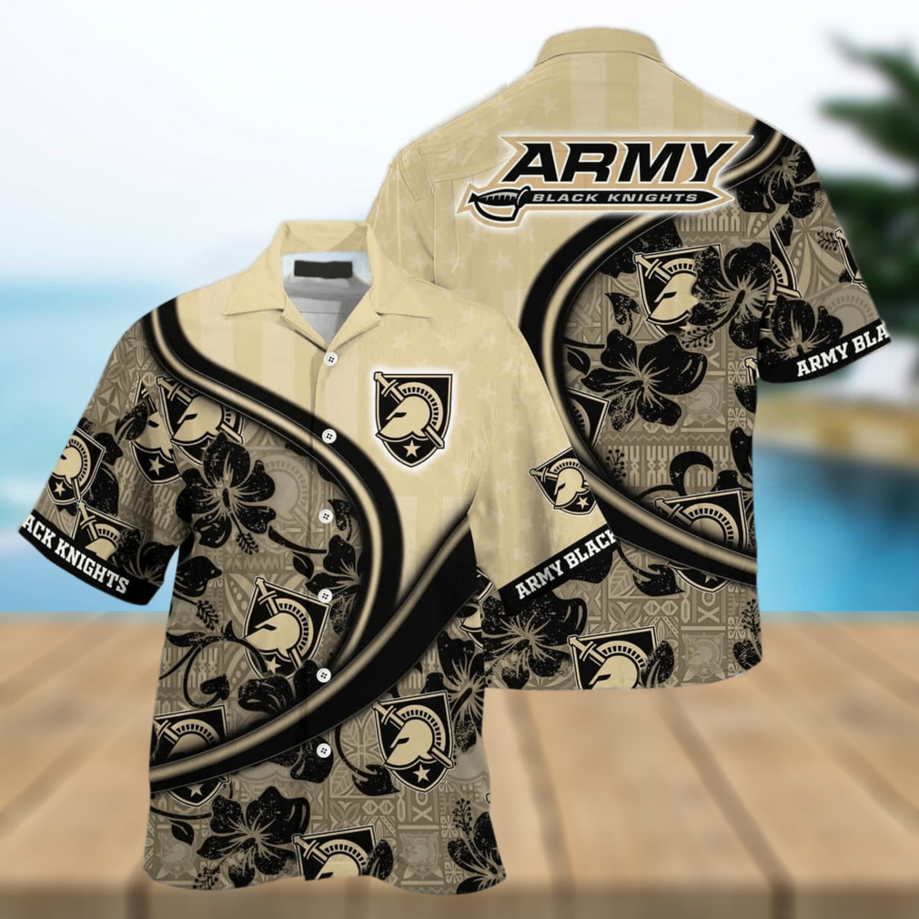 Floral Aloha NCAA Army Black Knights Hawaiian Shirt Custom Name Trendy Summer Gift - Limotees