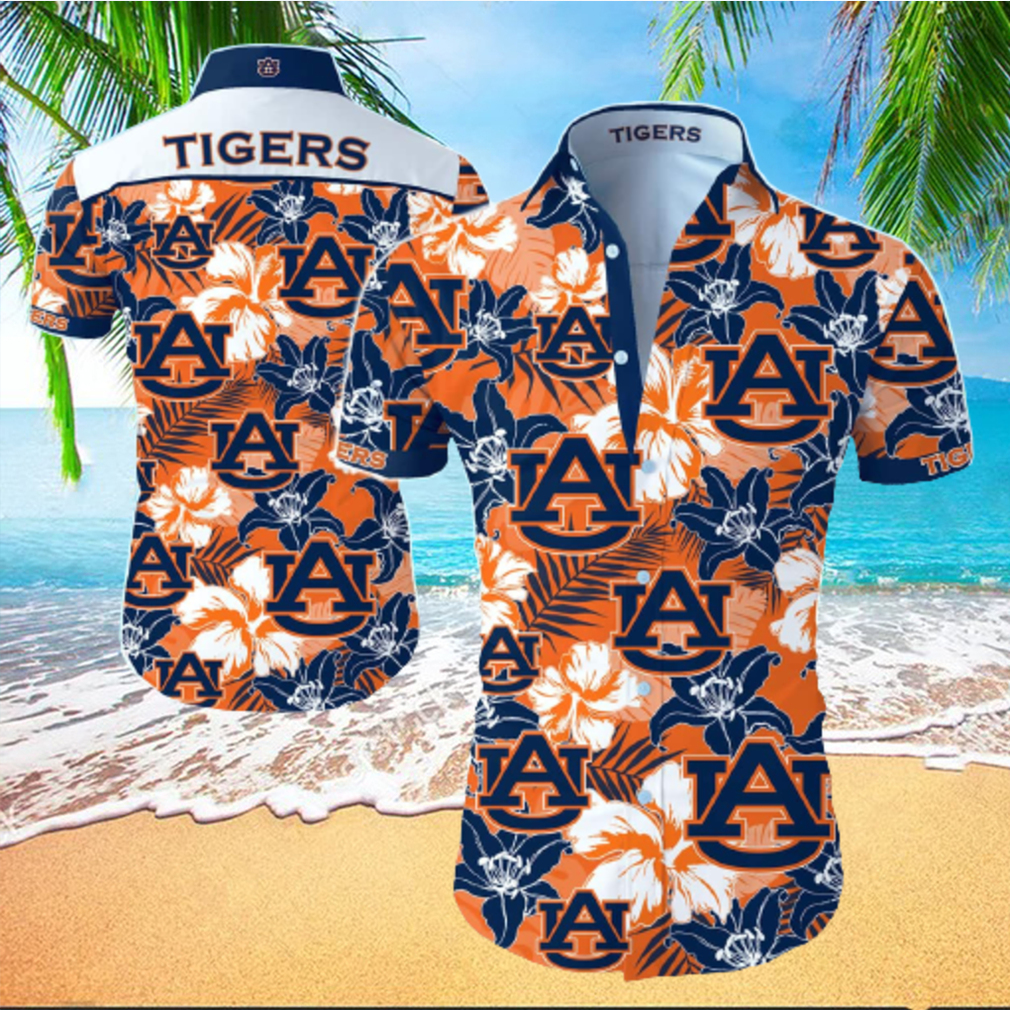 Floral Aloha NCAA Auburn Tigers Hawaiian Shirt Beach Lovers Gift - Limotees