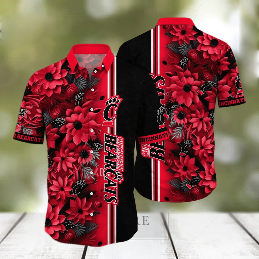 Floral Aloha NCAA Cincinnati Bearcats Hawaiian Shirt Summer Best Gift For Gamers - Limotees