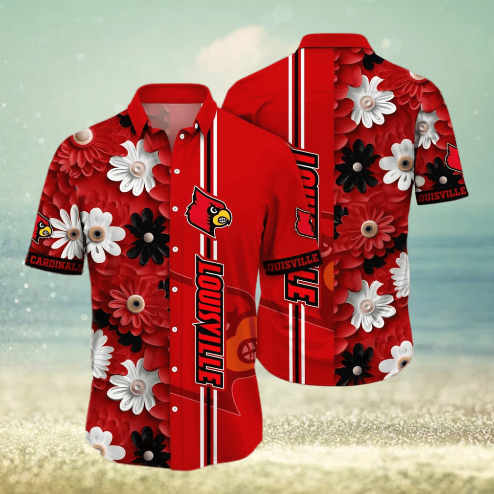 Floral Aloha NCAA Louisville Cardinals Hawaiian Shirt Summer Gift For Friend - Limotees