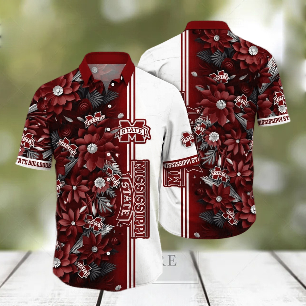 Floral Aloha NCAA Mississippi State Bulldogs Hawaiian Shirt Beach Gift For Friend - Limotees