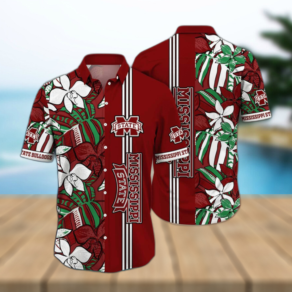 Floral Aloha NCAA Mississippi State Bulldogs Hawaiian Shirt Best Gift For Friend - Limotees