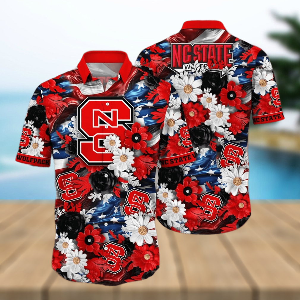 Floral Aloha NCAA NC State Wolfpack Hawaiian Shirt - Limotees