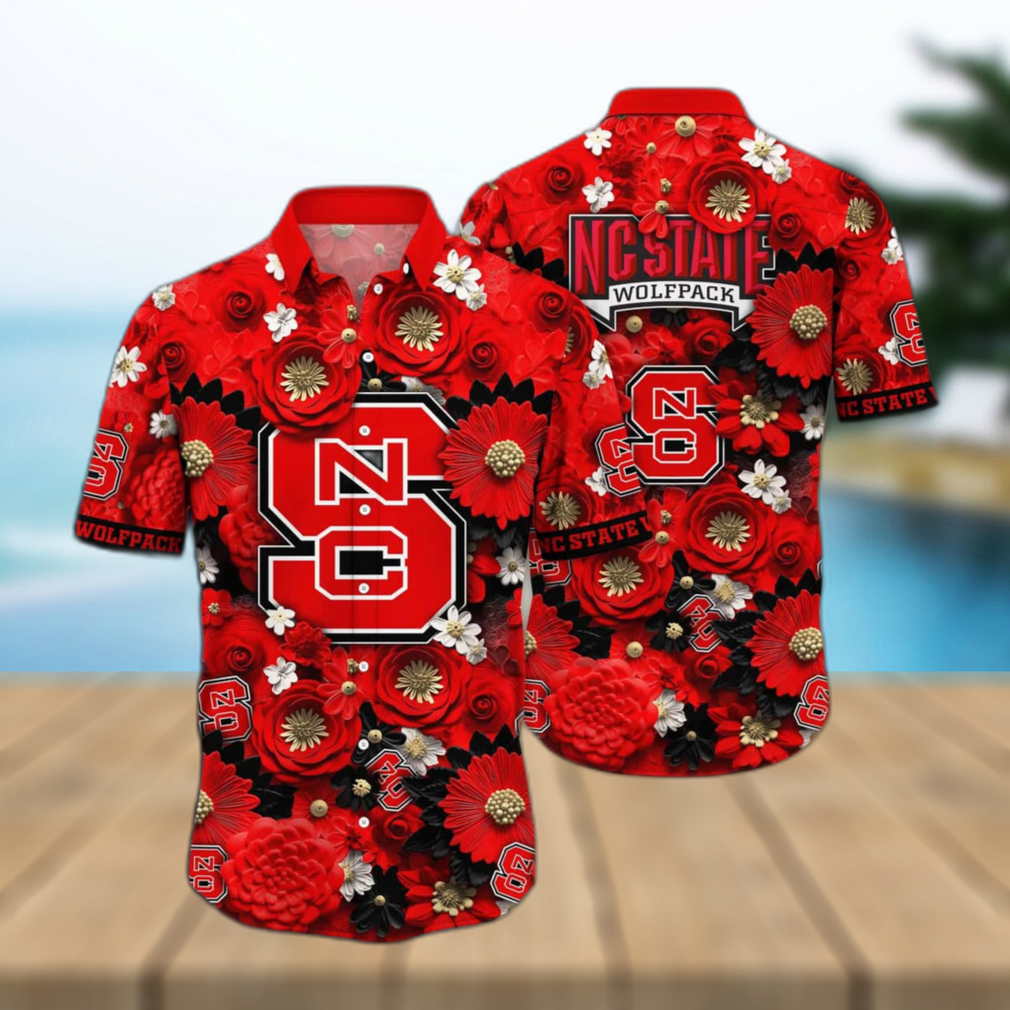 Floral Aloha NCAA NC State Wolfpack Hawaiian Shirt Gift For Beach Holiday - Limotees