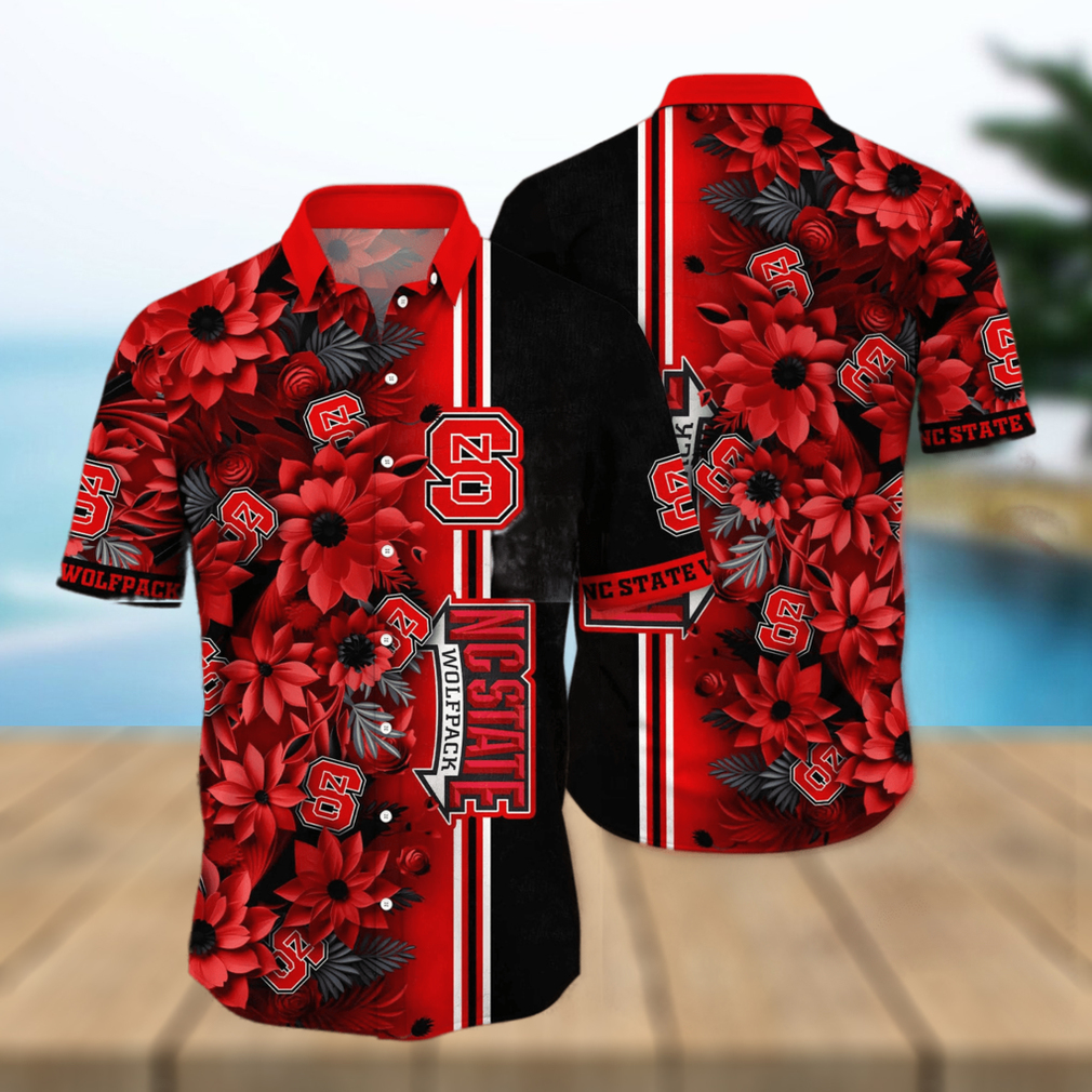 Floral Aloha NCAA NC State Wolfpack Hawaiian Shirt Gift For Beach Vacation - Limotees