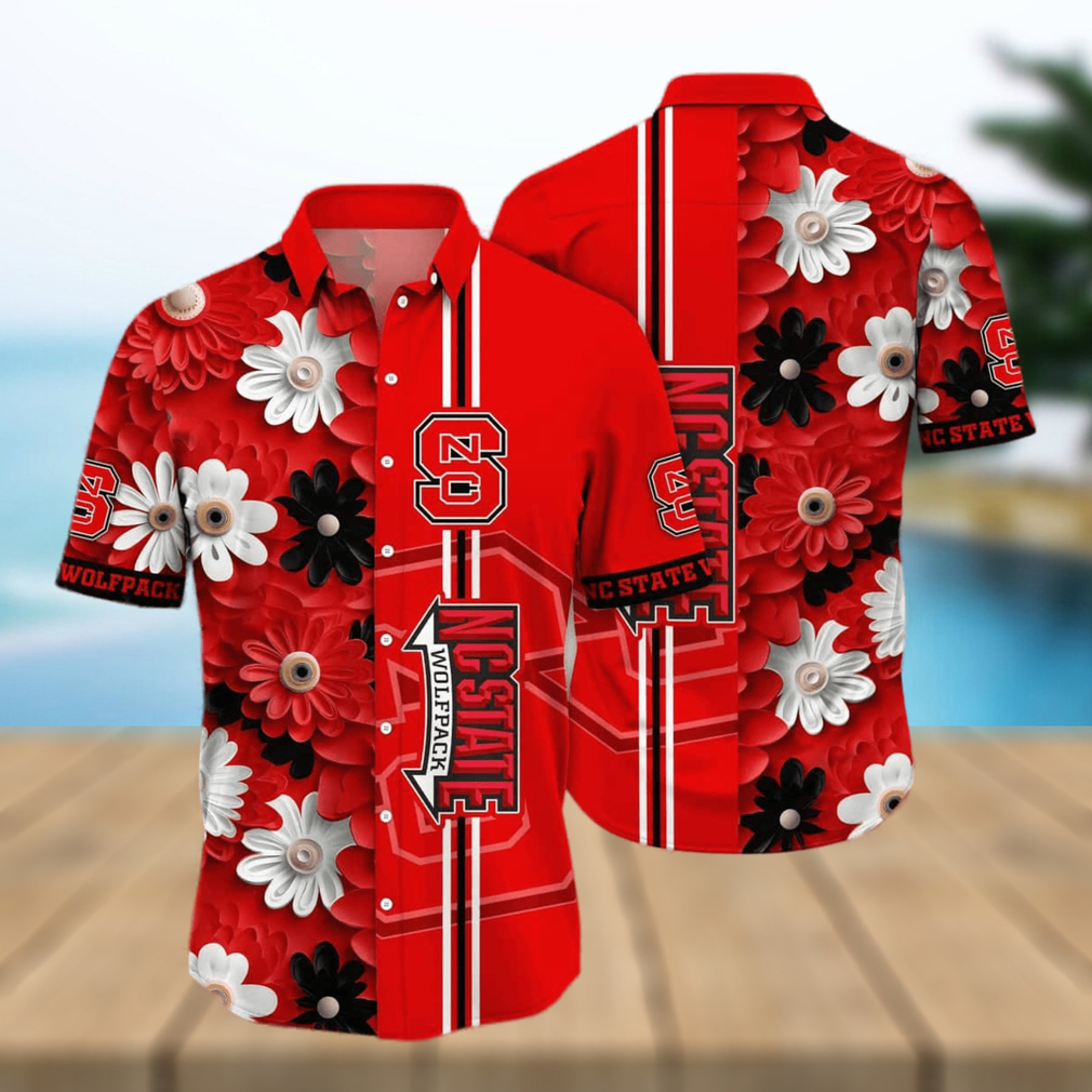 Floral Aloha NCAA NC State Wolfpack Hawaiian Shirt Practical Beach Gift - Limotees