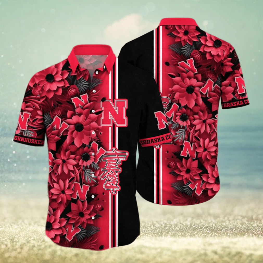 Floral Aloha NCAA Nebraska Cornhuskers Hawaiian Shirt Gift For Beach Lovers - Limotees