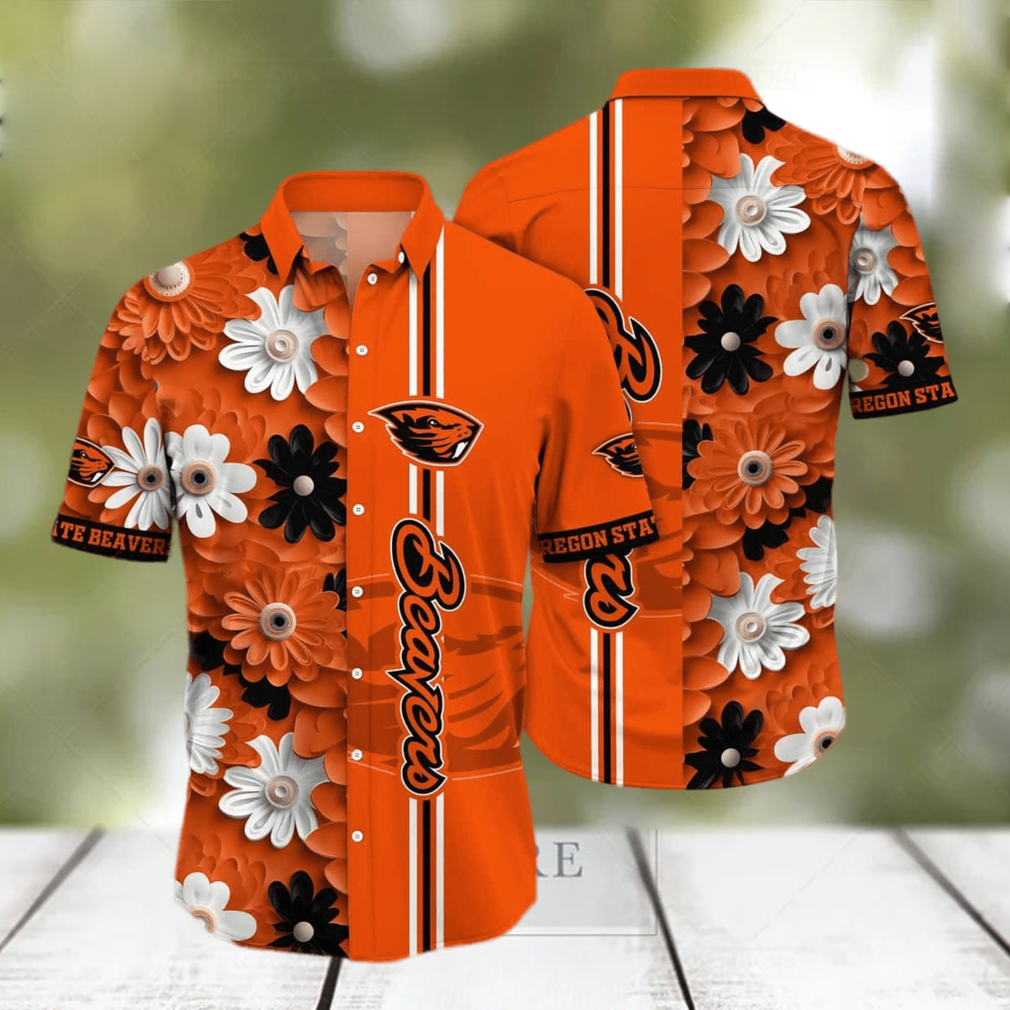 Floral Aloha NCAA Oregon State Beavers Hawaiian Shirt Gift For Beach Vacation - Limotees