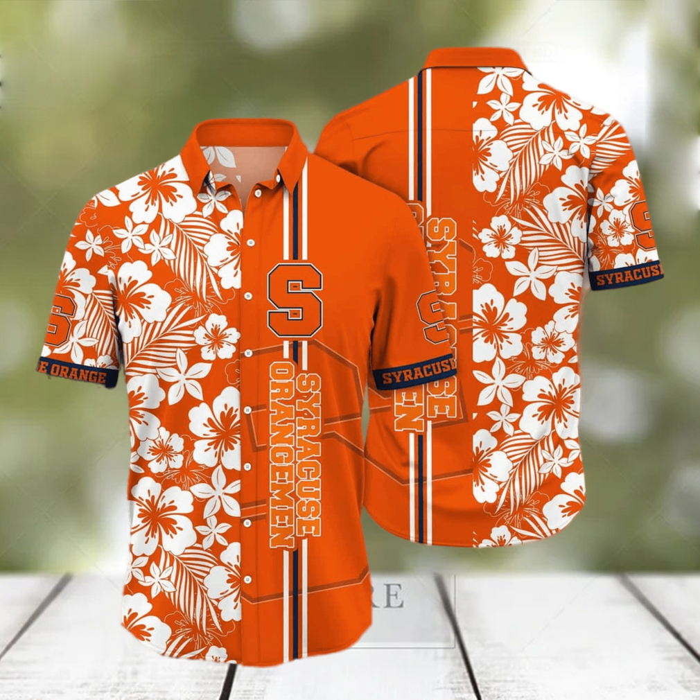 Floral Aloha NCAA Syracuse Orange Hawaiian Shirt Beach Lovers Gift - Limotees