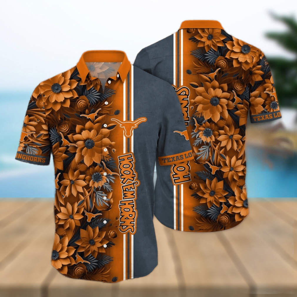 Floral Aloha NCAA Texas Longhorns Hawaiian Shirt Beach Gift For Friend hawaiian shirt - Limotees