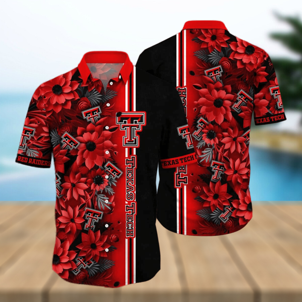 Floral Aloha NCAA Texas Tech Red Raiders Hawaiian Shirt Beach Gift For Friend - Limotees