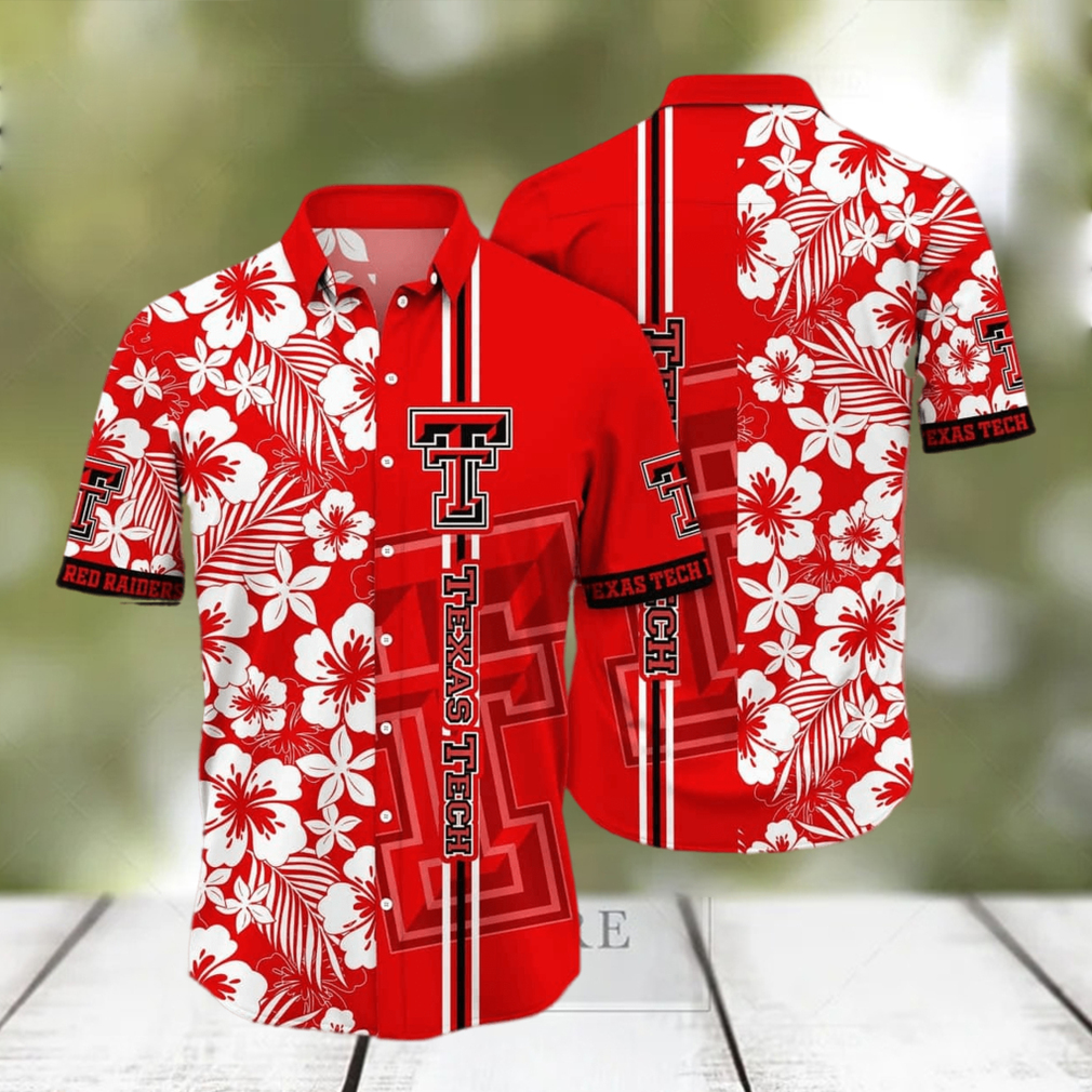 Floral Aloha NCAA Texas Tech Red Raiders Hawaiian Shirt Summer Beach Gift - Limotees