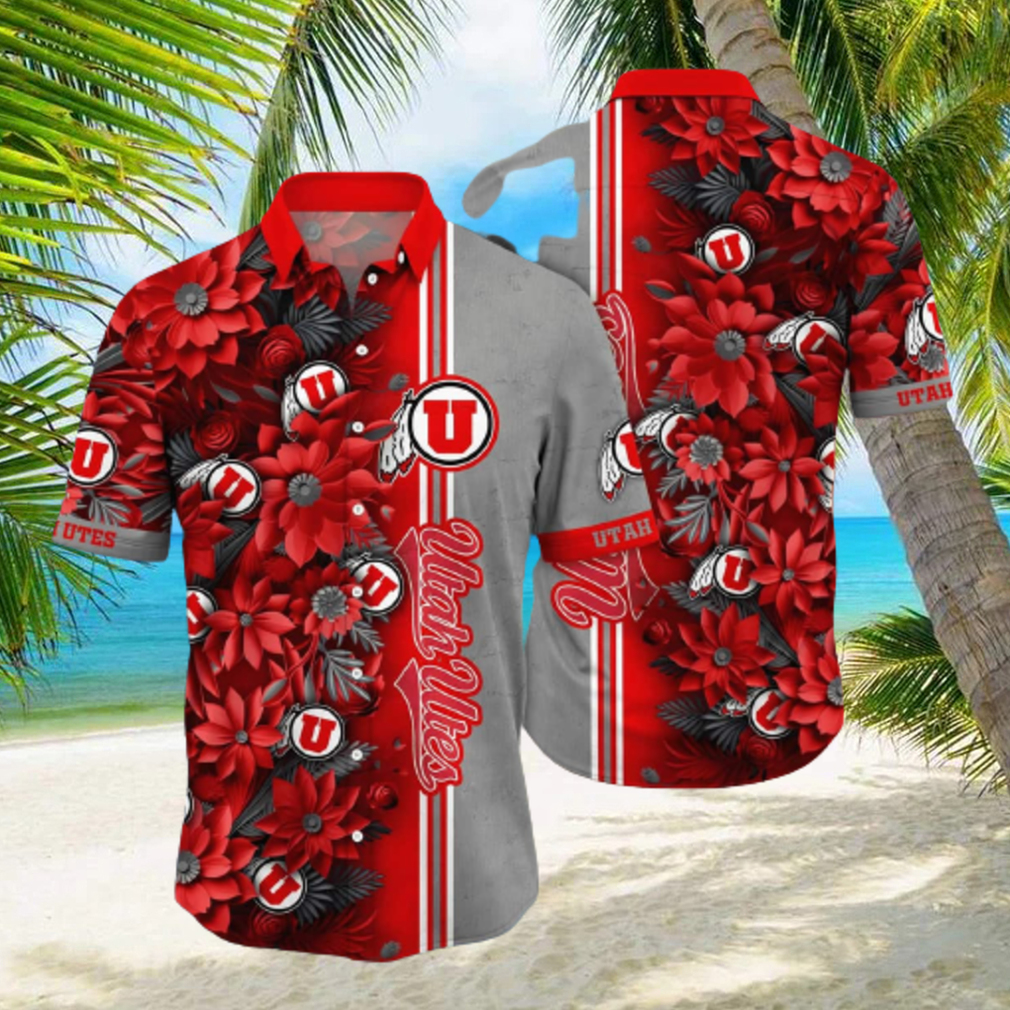 Floral Aloha NCAA Utah Utes Hawaiian Shirt - Limotees