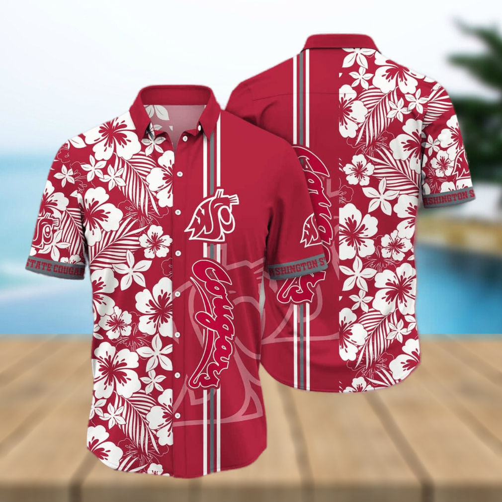 Floral Aloha NCAA Washington State Cougars Hawaiian Shirt Beach Gift For Friend - Limotees