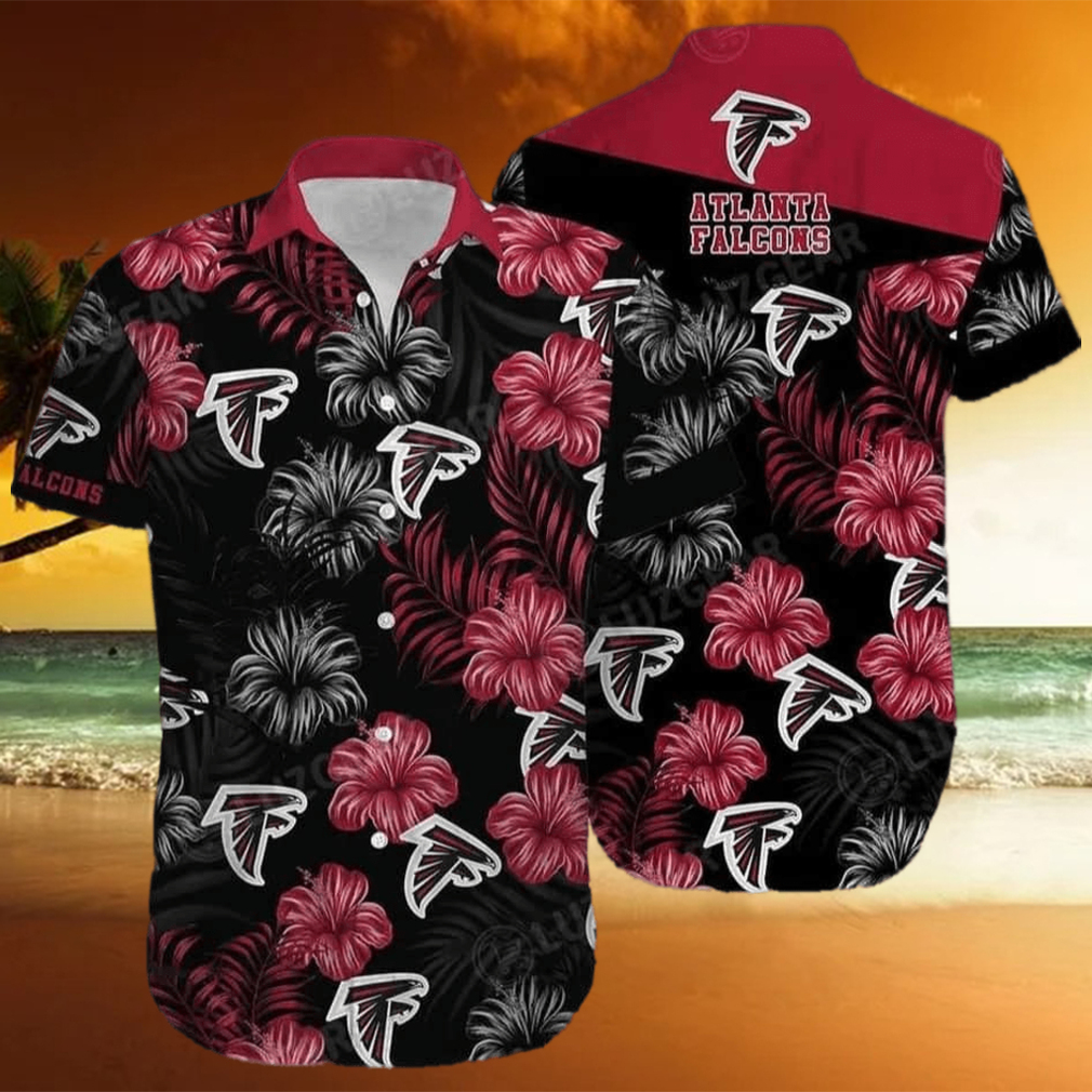 Floral Aloha NFL Atlanta Falcons Hawaiian Shirt Hibiscus Flowers Summer Beach Gift - Limotees