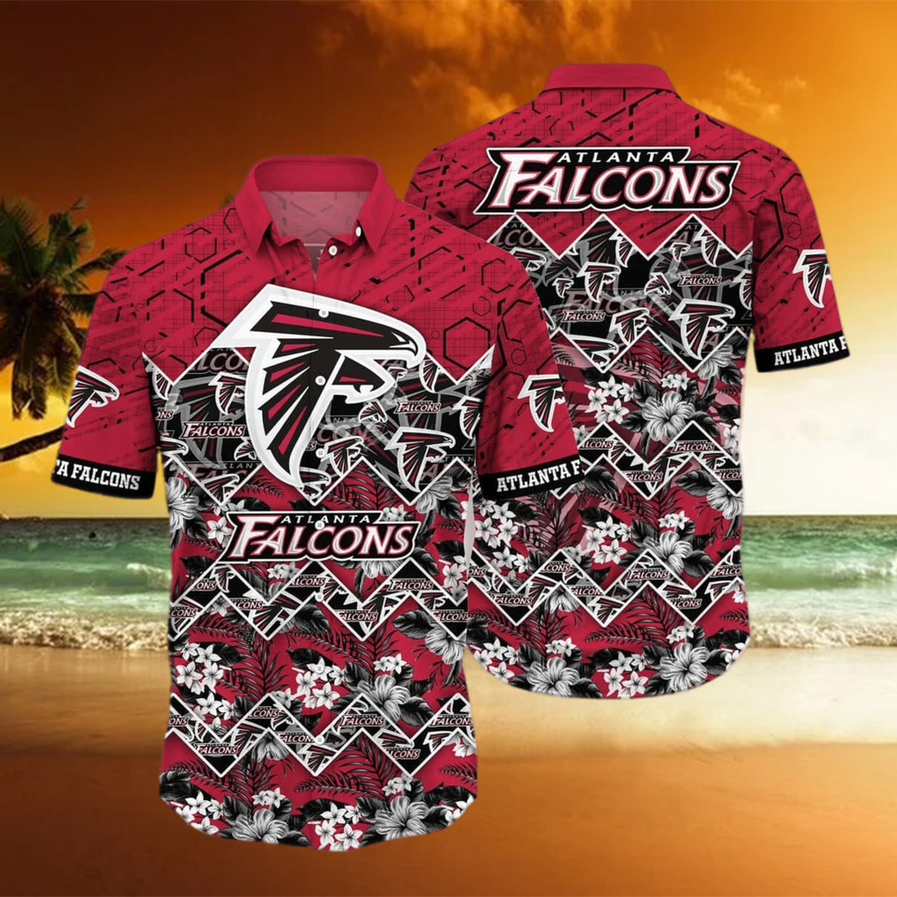 Floral Aloha NFL Atlanta Falcons Hawaiian Shirt Summer Beach Gift - Limotees