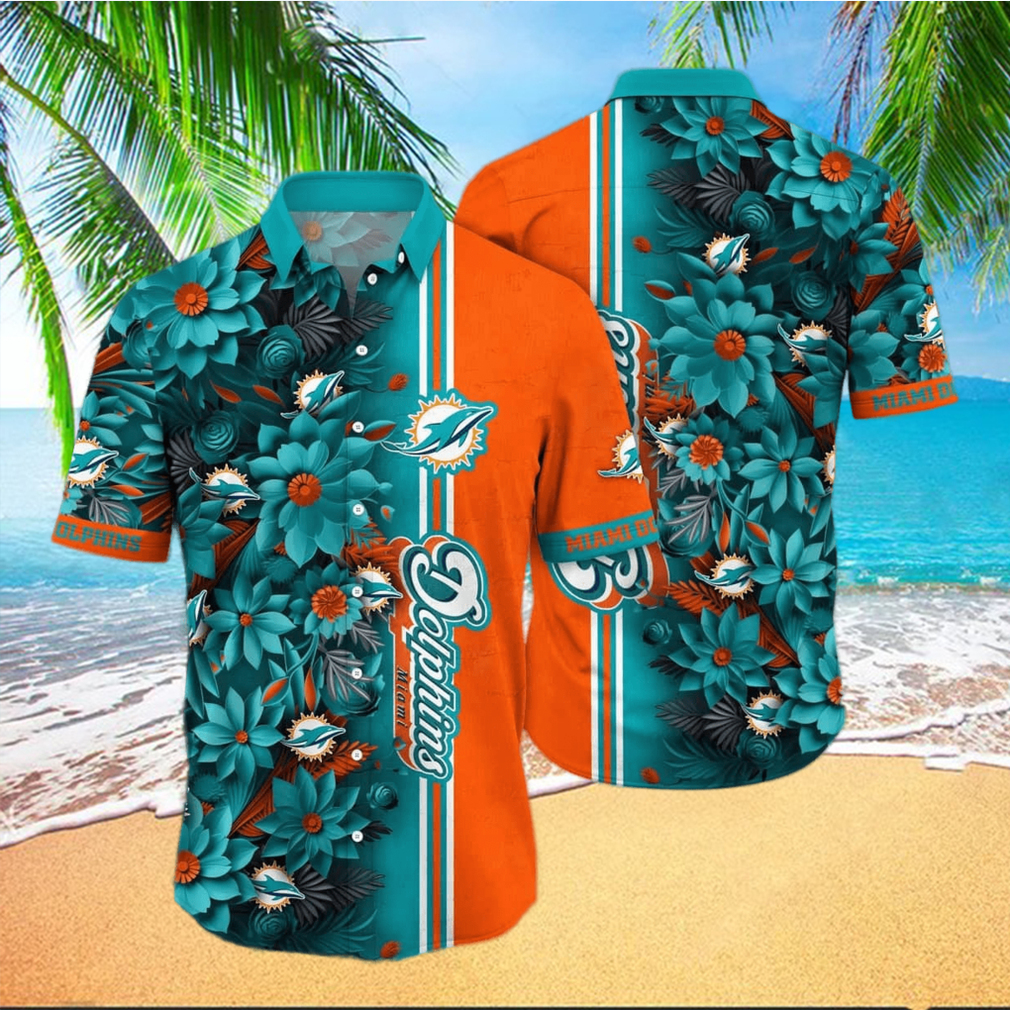 Floral Aloha NFL Miami Dolphins Hawaiian Shirt Beach Lovers Gift hawaiian shirt - Limotees