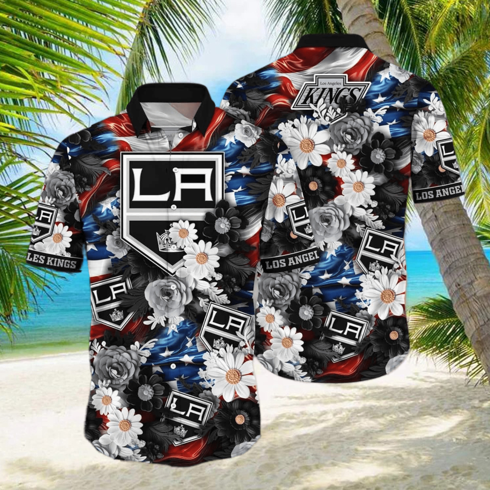 Floral Aloha NHL Los Angeles Kings Hawaiian Shirt Gift For Beach Lovers hawaiian shirt - Limotees