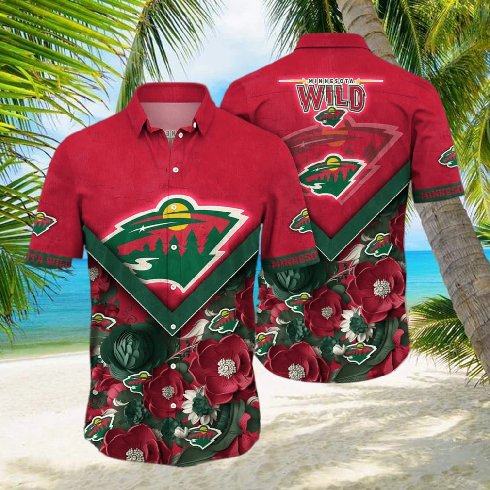 Floral Aloha NHL Minnesota Wild Hawaiian Shirt - Limotees