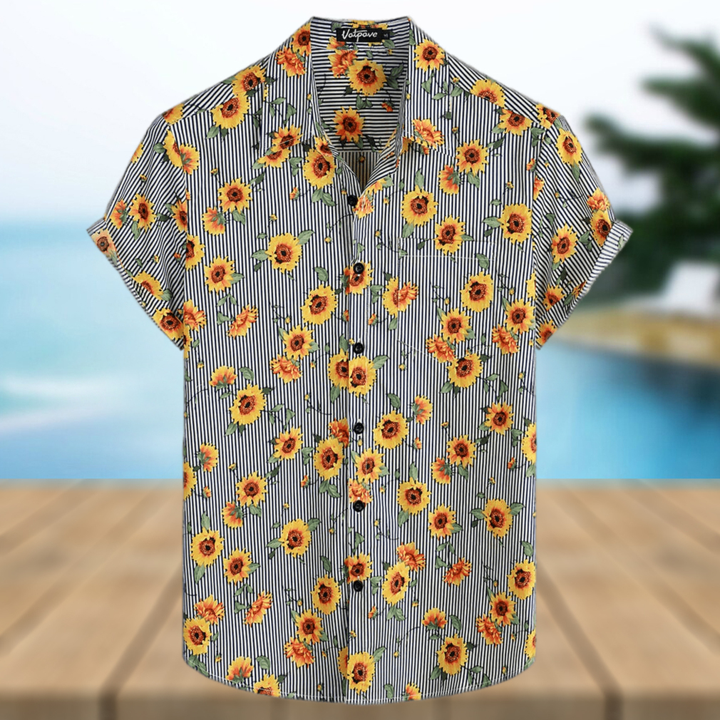 Floral Hawaiian Shirt Casual Button Down Short Sleeve Aloha Beach Shirts - Limotees