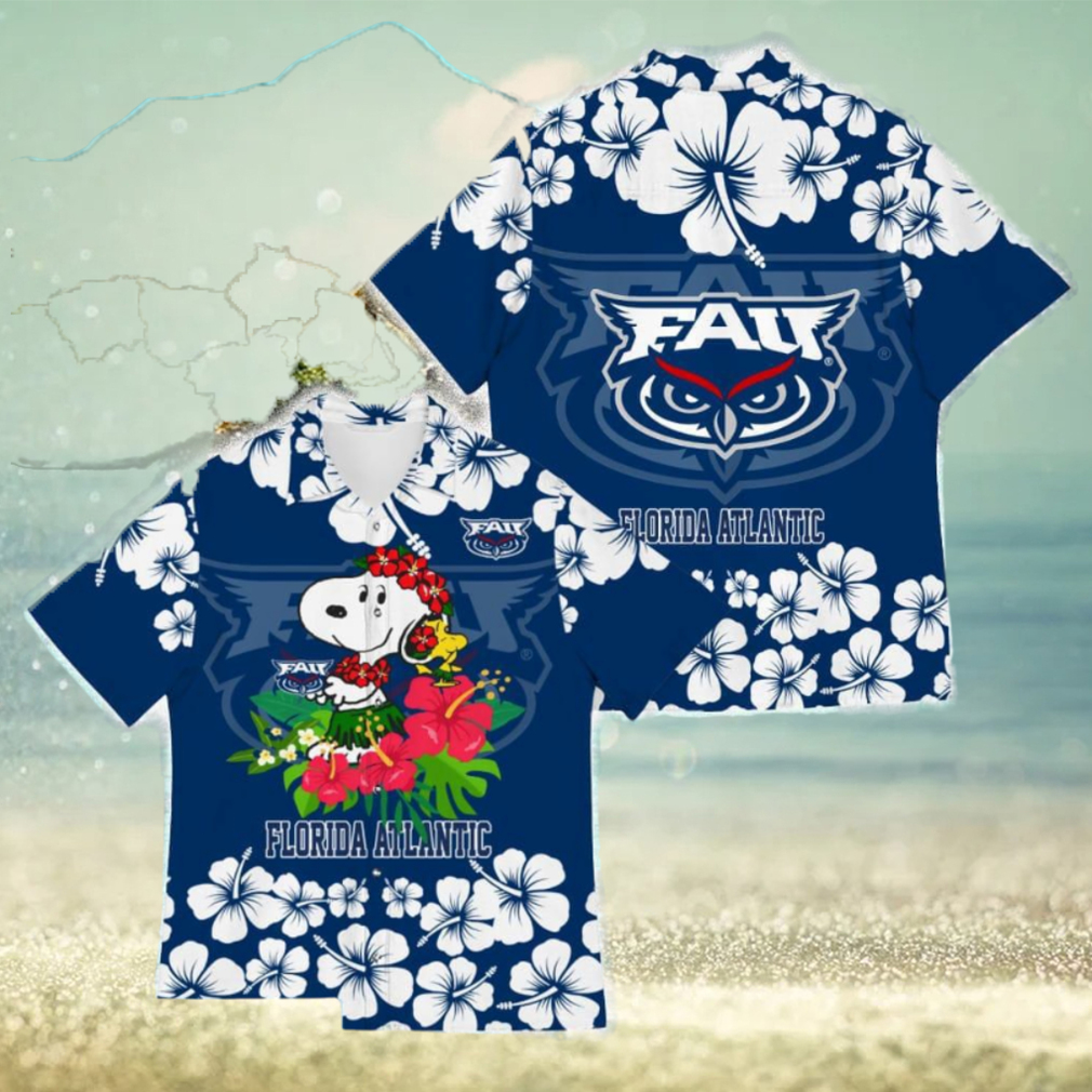 Florida Atlantic Owls Snoopy Champions Funny Hawaiian Shirt New For Fans Gift Christmas Holidays - Limotees