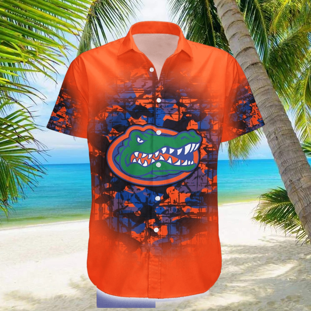 Florida Gators Hawaiian Shirt Camouflage NCAA Summer Custom Number And Name For Fans Gift hawaiian shirt - Limotees