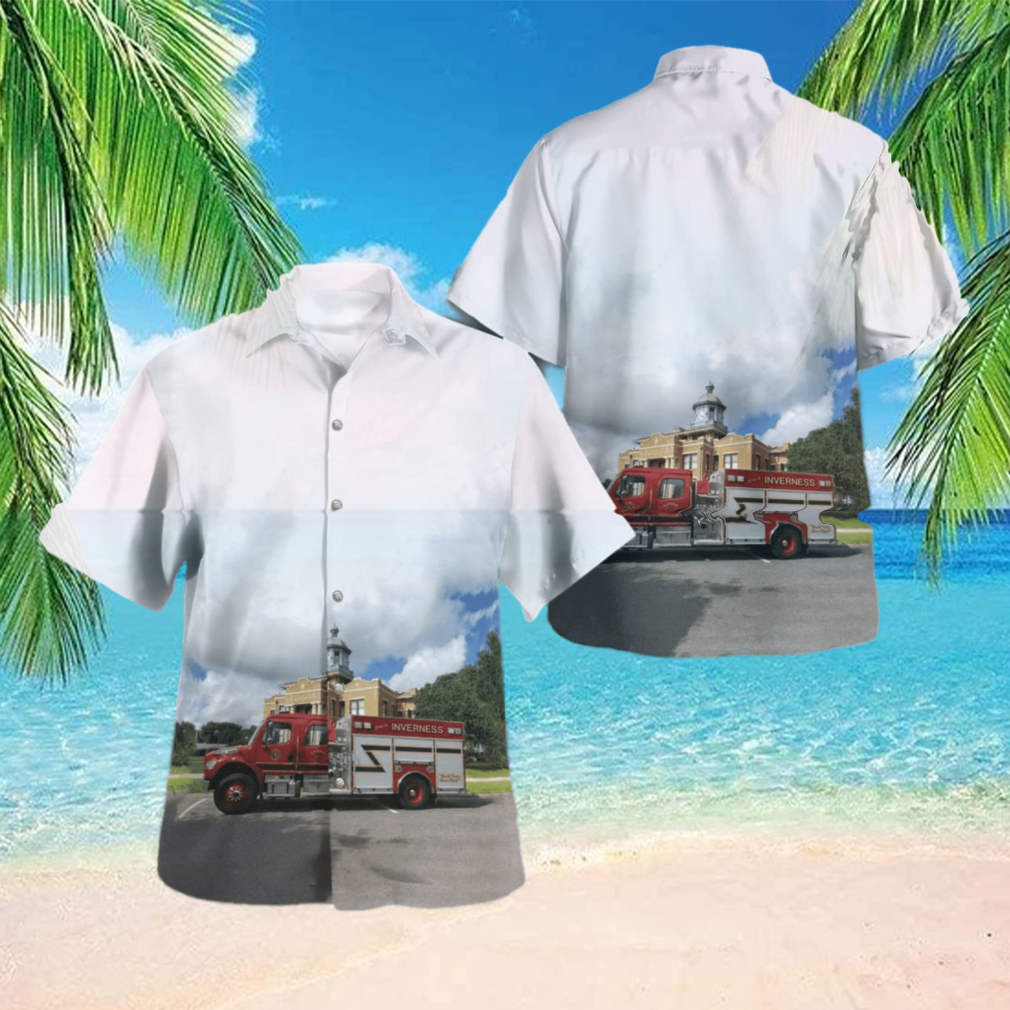 Florida Inverness Fire Department Summer Aloha hawaiian shirt - Limotees