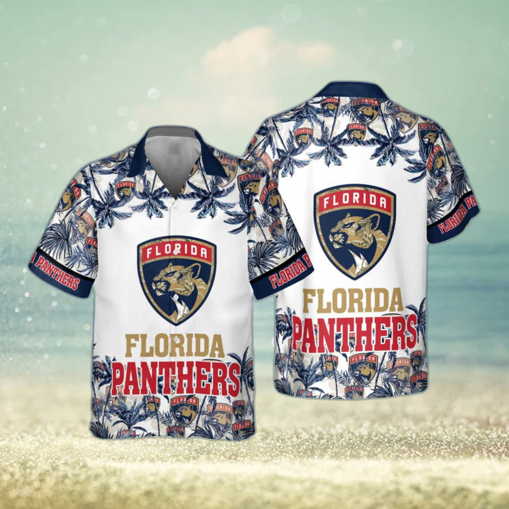 Florida Panthers AOP Palm Hawaiian Shirt For Men And Women Gift Beach - Limotees