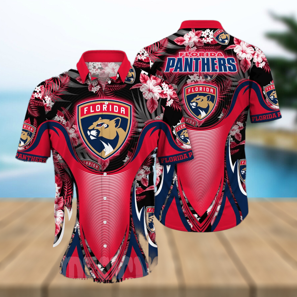 Florida Panthers NHL Floral Unisex Full Print Hawaiian Shirt - Limotees