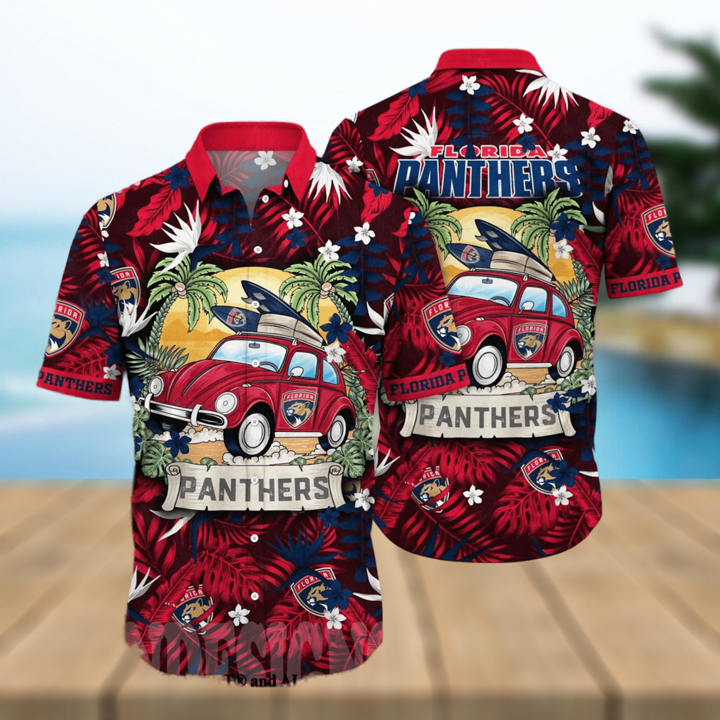 Florida Panthers NHL Flower Unisex Full Printed Hawaiian Shirt - Limotees