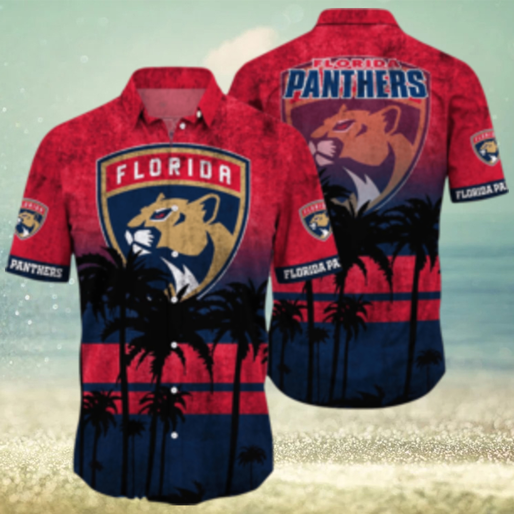 Florida Panthers NHL Logo Coconut Tropical Hawaiian Shirt Beach Gift For Fans - Limotees