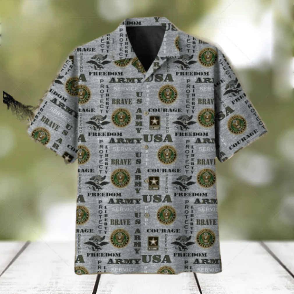 Freedom Honor Protect Mutiservice US Army Hawaiian Shirt Veteran - Limotees