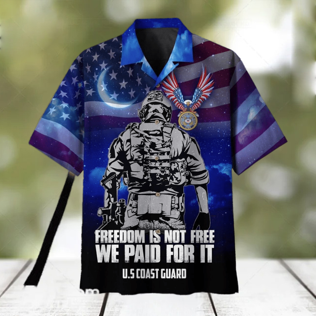 Freedom Is Not Free We Paid For It US Coast Guard Hawaiian Shirt For Men Veteran - Limotees