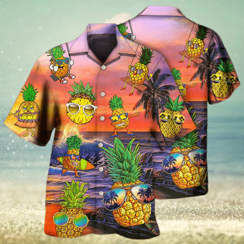 Fruit Pineapple Funny Summer Hawaiian Shirt - Limotees