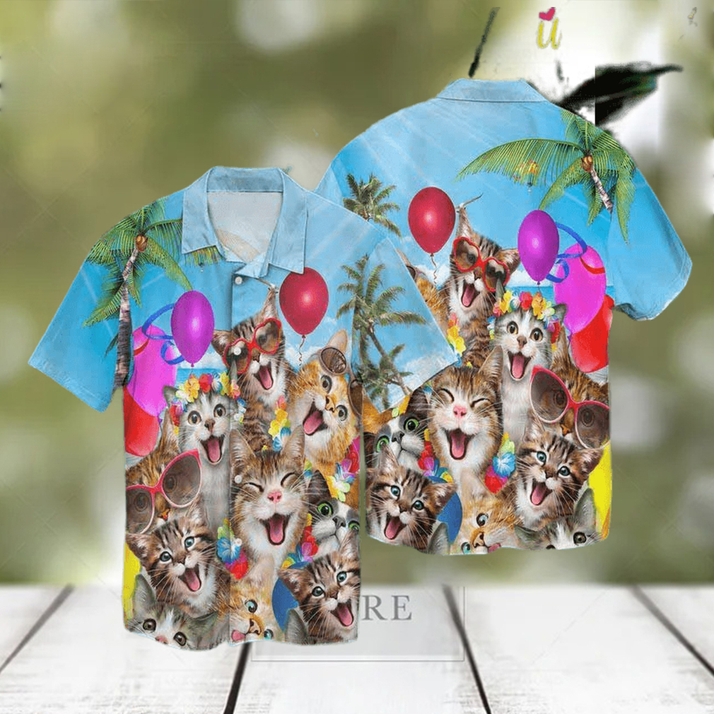 Fun Cats The Beach Hawaiian Shirt – Thoughtful Personalized Gift For The Whole Family - Limotees