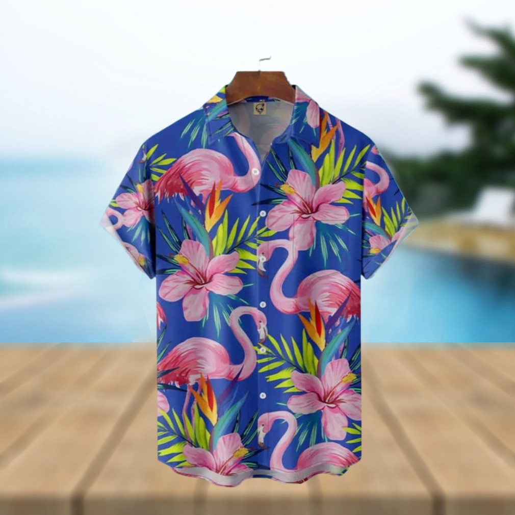 Funny Aloha Flamingo Hawaiian Shirt Summer Gift For Friend - Limotees