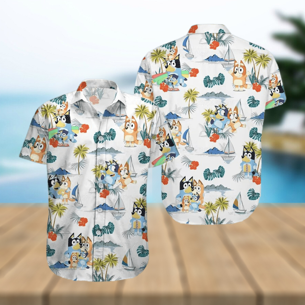 Funny Bluey AOP Trending Hawaiian Shirt Summer Vibes Tropical Tee - Limotees