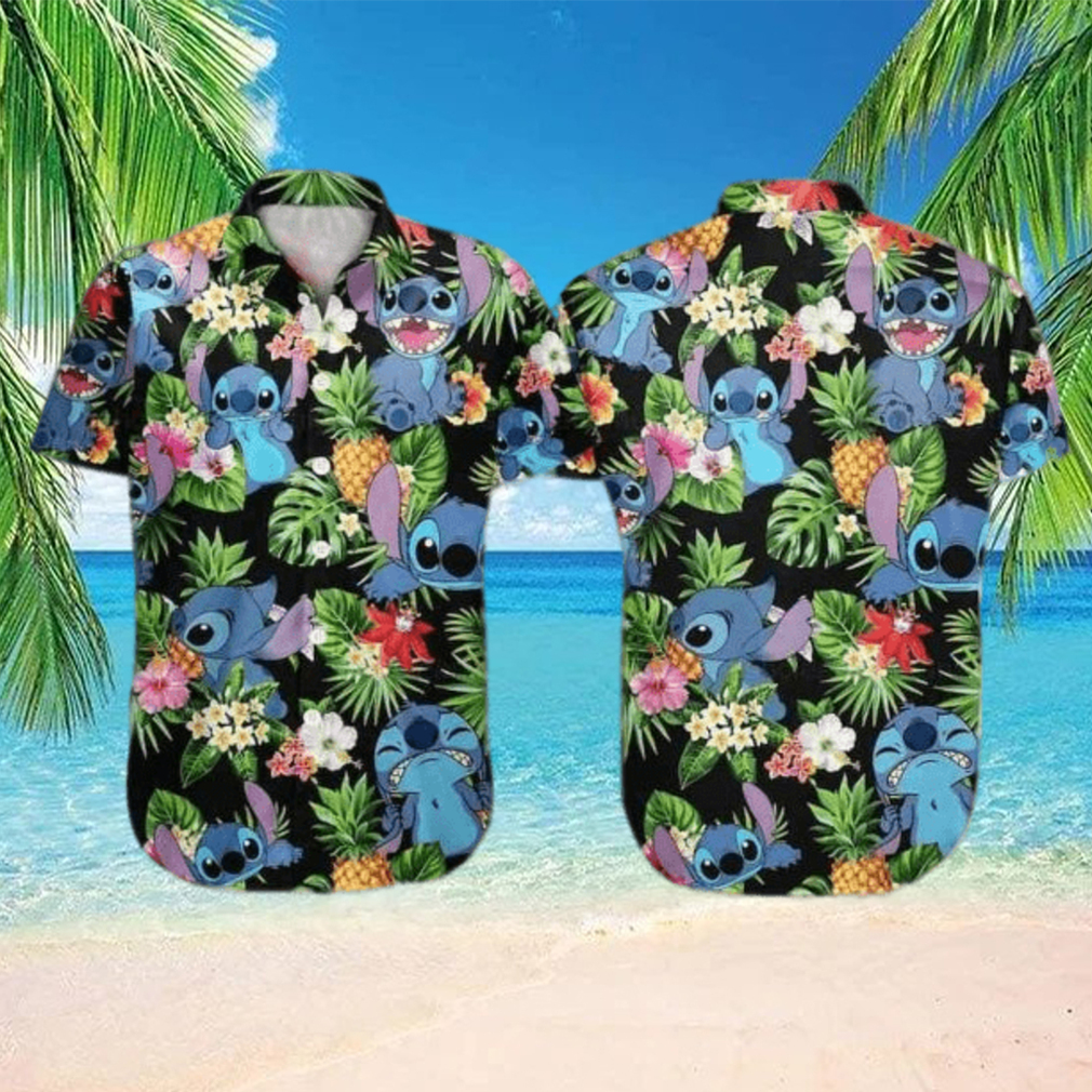 Funny Disney Stitch Funny Hawaiian Shirt Tropical Pattern Gift For Beach Lovers - Limotees