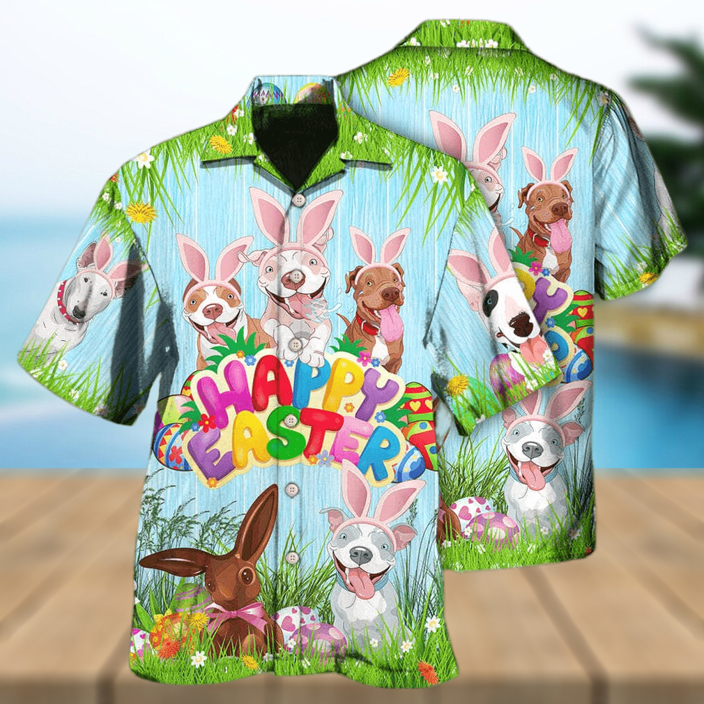 Funny Happy Easter Pitbulls Hawaiian Shirt Gift For Dog Lovers - Limotees