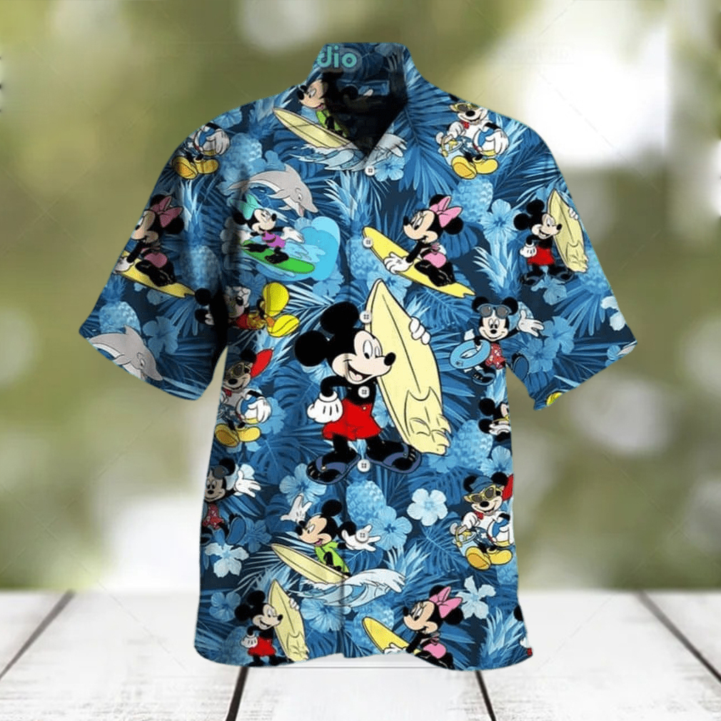 Funny Mickey Mouse Surfing Hawaiian Shirt Summer Holiday Gift - Limotees