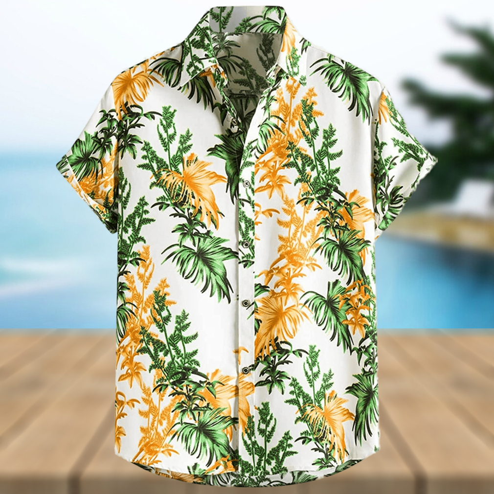 Funny Shirts for Men Spring and Summer Beach Hawaiian Short Sleeved Flower Shirt - Limotees