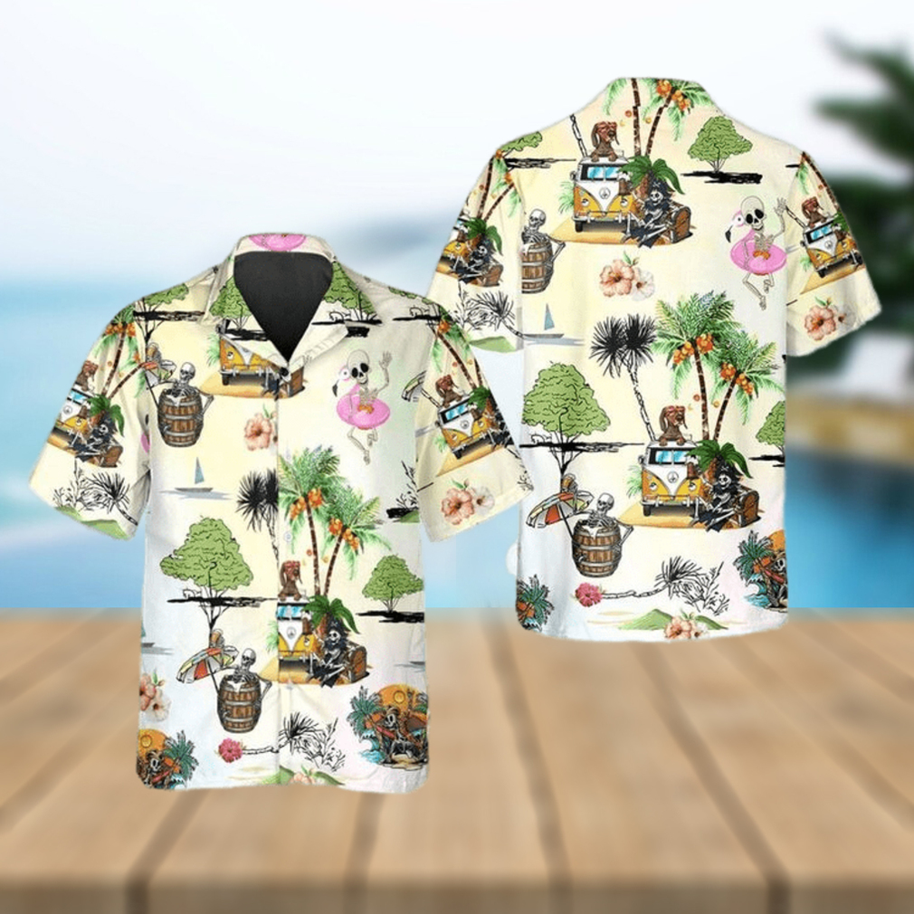 Funny Skull Beach Dancing Hawaiian Shirt - Limotees