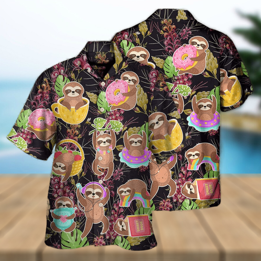 Funny Sloth Hawaiian Shirt Practical Beach Gift For Him - Limotees