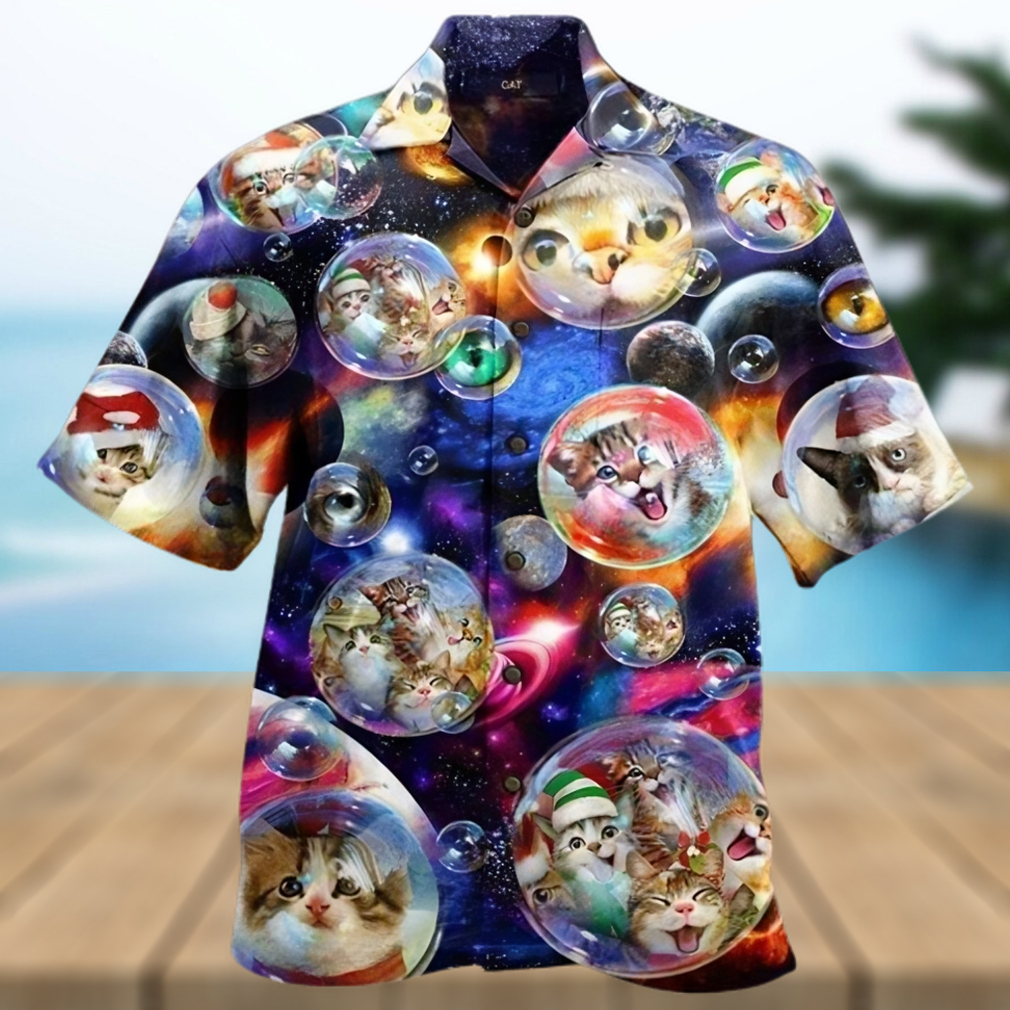 Galaxy Cats In Bubble Hawaiian Shirt - Limotees