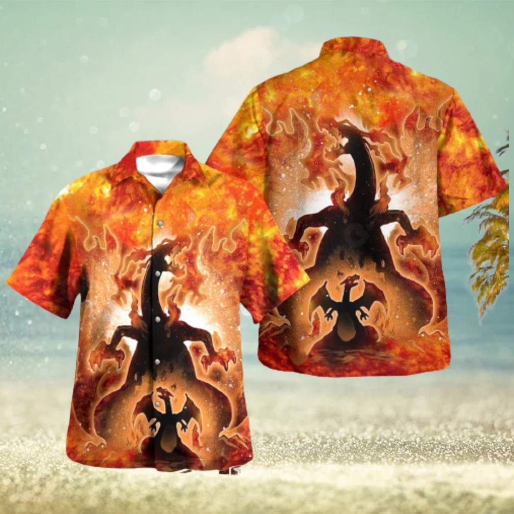 Galaxy Charizard Design Hawaiian Shirt and Short - Limotees