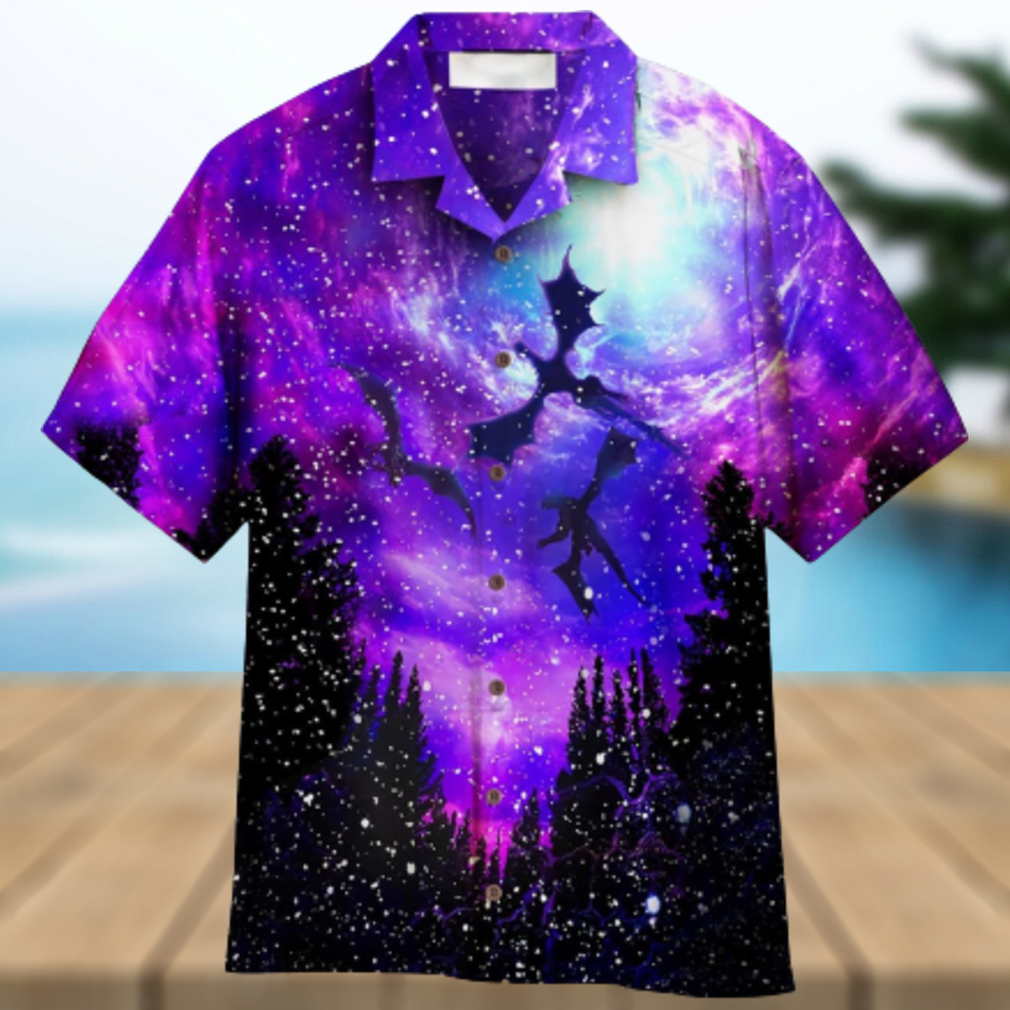 Galaxy Dragon Aloha Hawaiian Shirt For Men And Women - Limotees