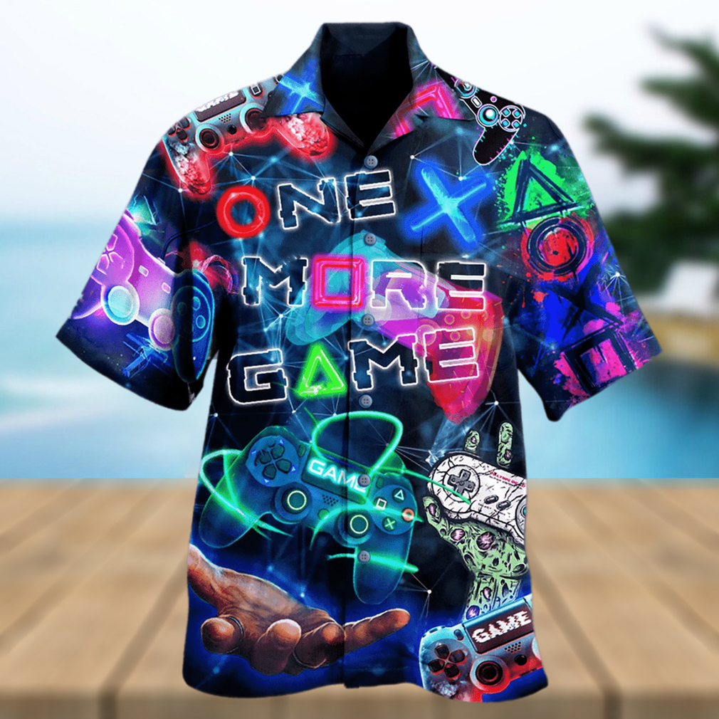 Game One More Time Neon Light Unisex Hawaiian Shirt - Limotees